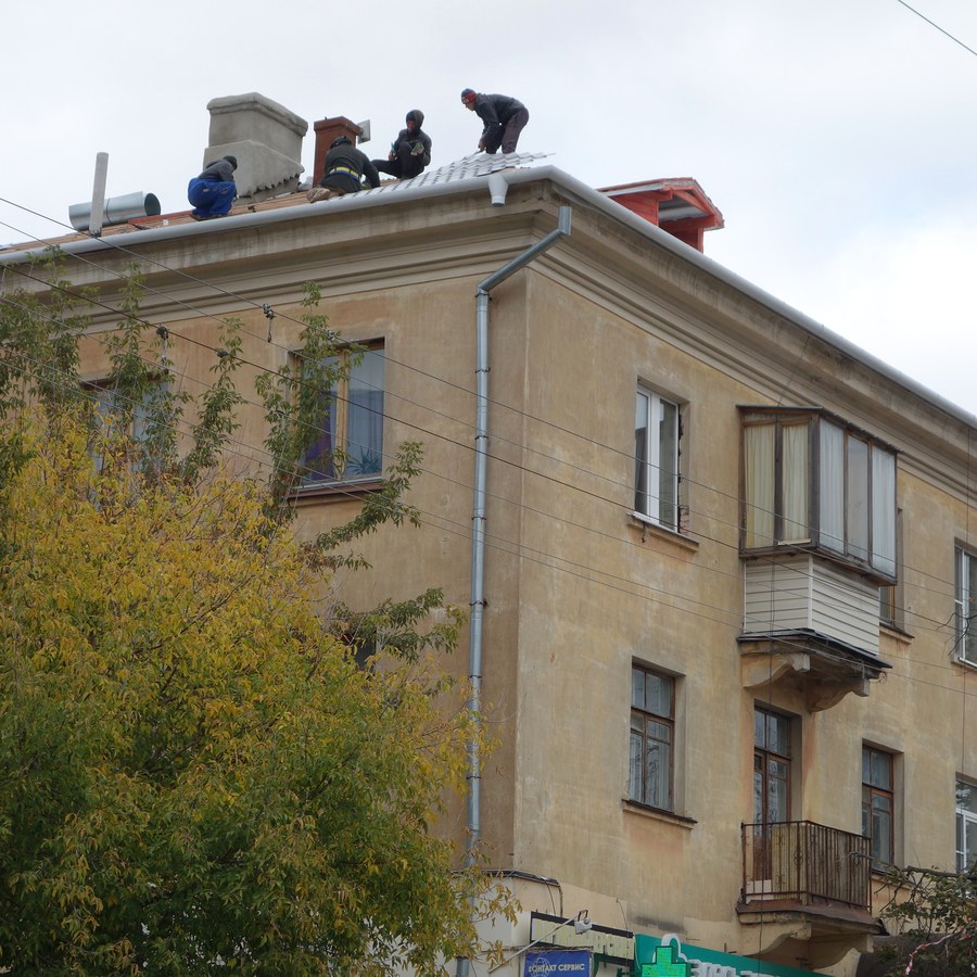 Travaux de toiture en hauteur